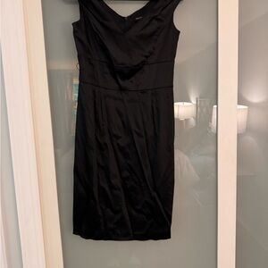 White House Black Market Black Sheath Midi Dress